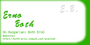 erno both business card